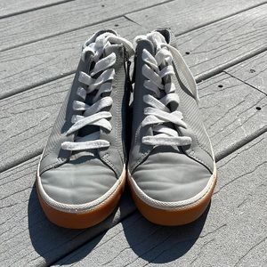 Beautiful grey high top sneakers- gently used. Smoke free home. Size 8.5 womens